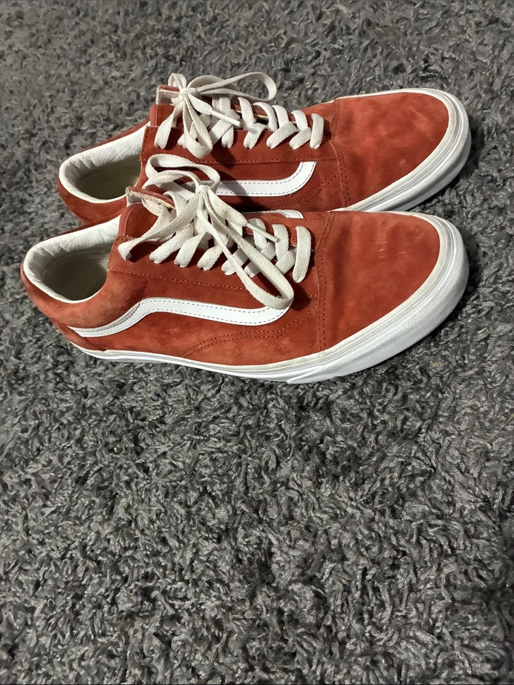 Orange suede vans